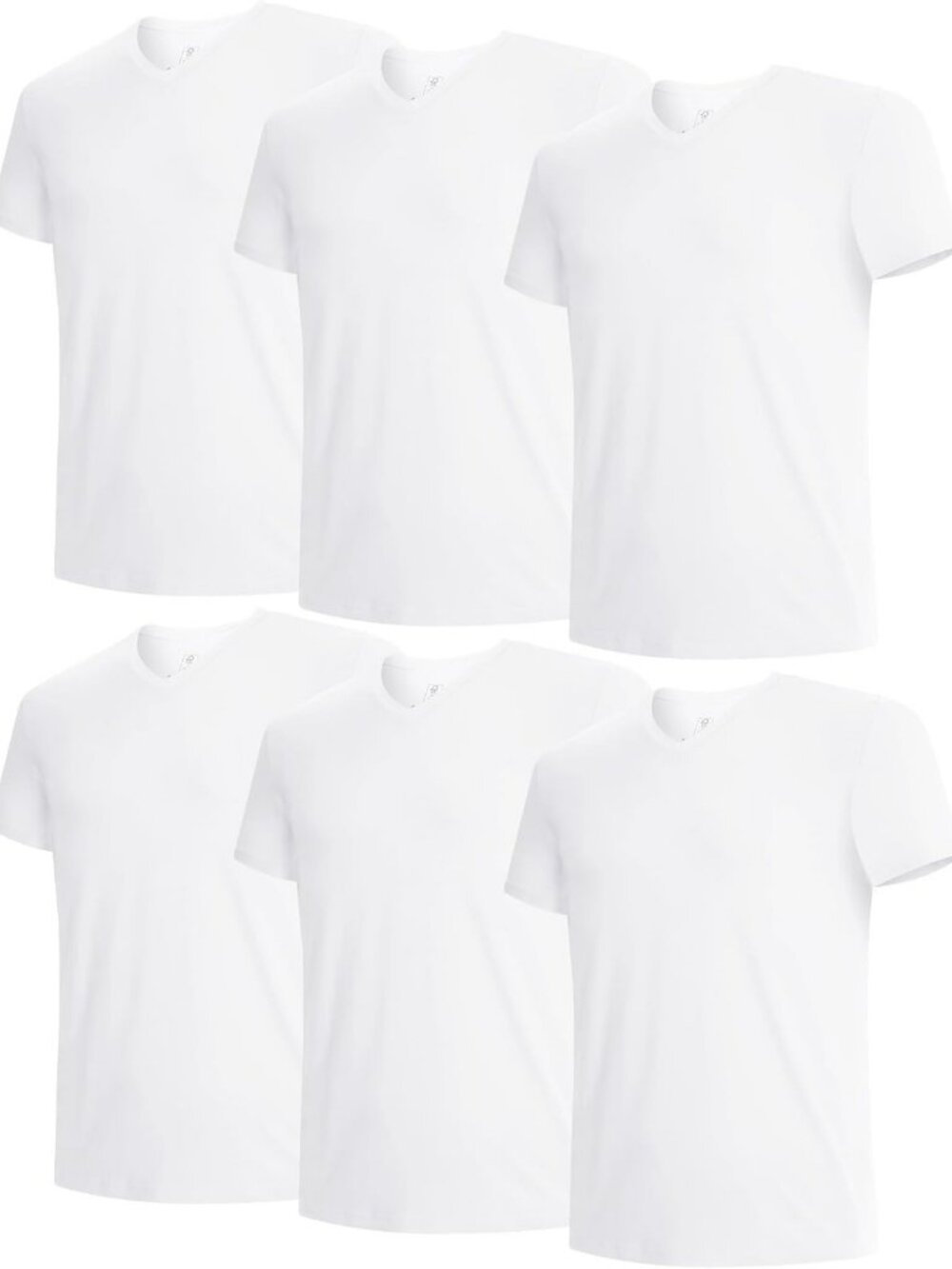 Men's V-Neck Bamboo Undershirts - Moisture-Wicking, Soft & Breathable T-Shirts